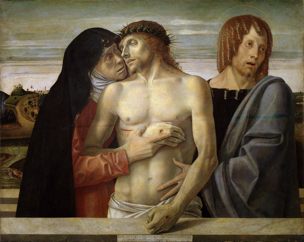 Detail of Pieta by Giovanni Bellini