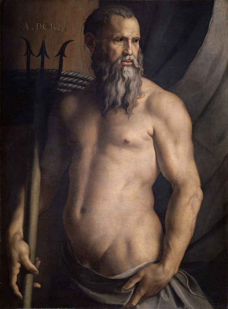Detail of Andrea Doria as Neptune by Agnolo Bronzino