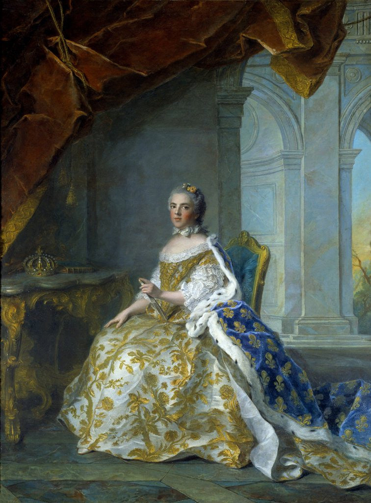 Detail of Portrait of Louise Elisabeth of France by Jean Marc Nattier