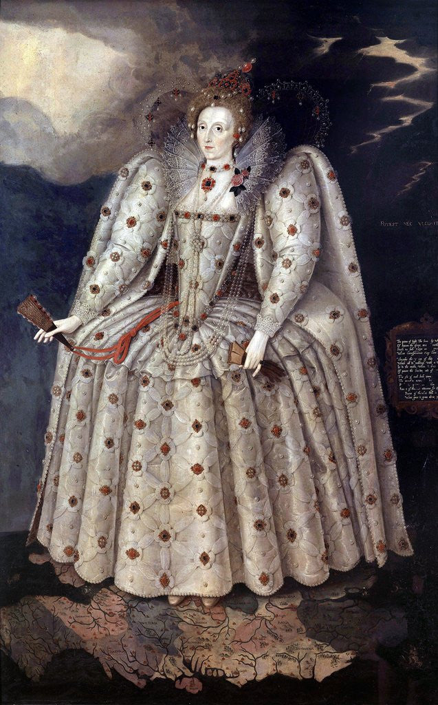 Detail of Portrait of the Queen Elizabeth Ier by Marcus Gheeraerts