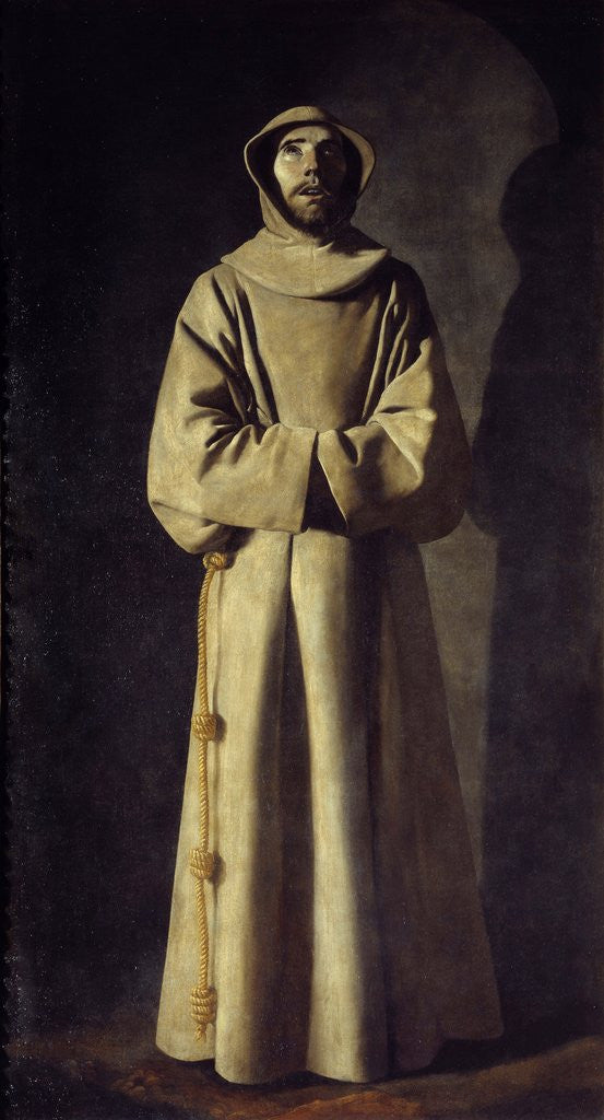 Detail of Portrait of St. Francis of Assisi by Francisco de Zurbaran