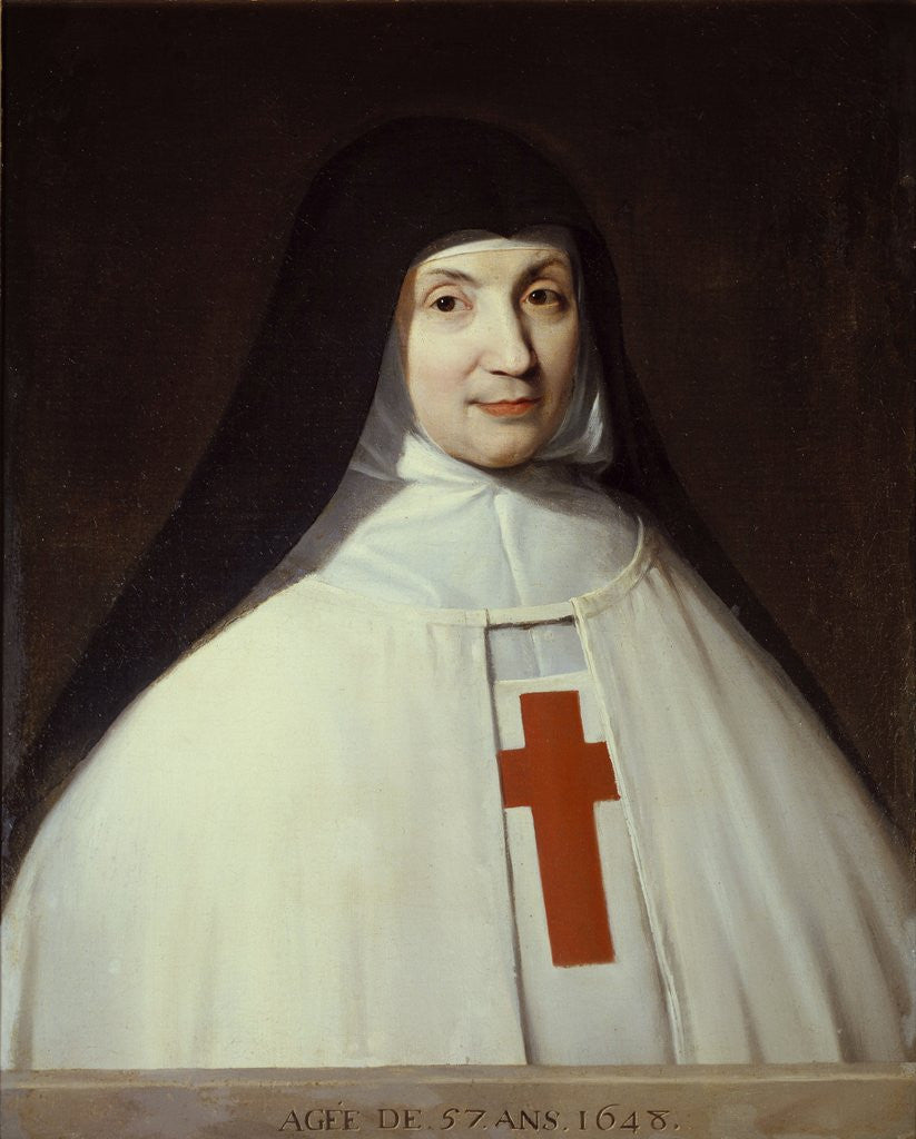 Detail of Portrait of Mother Angelique Arnauld, 1648, by Philippe de Champaigne