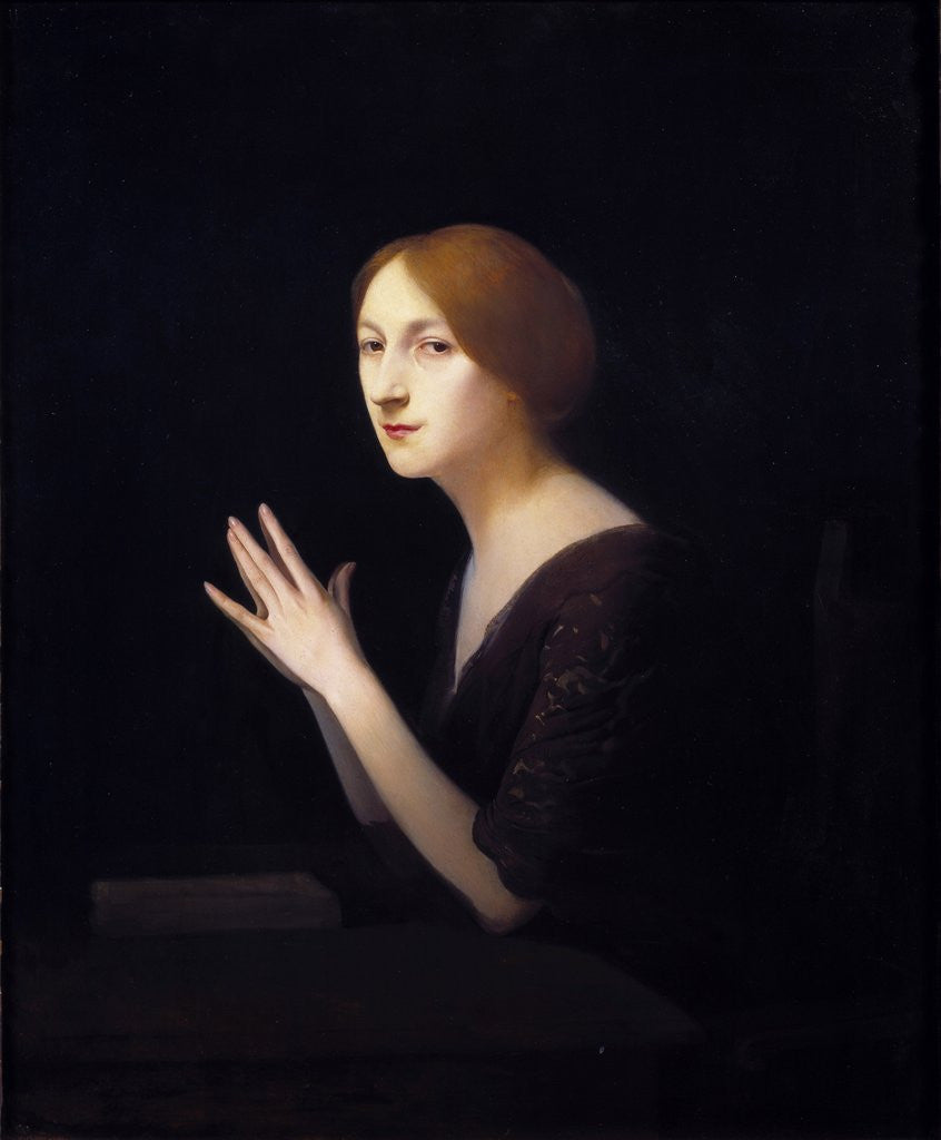 Detail of Portrait of Marguerite Moreno by Joseph Granie