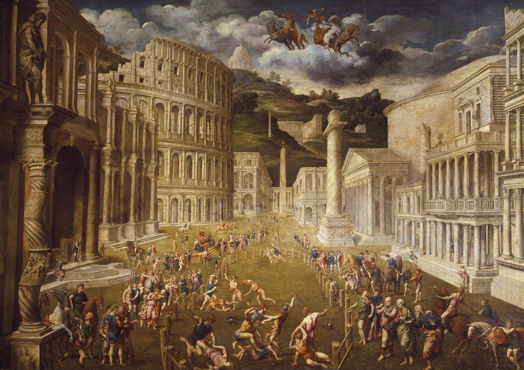 Detail of Battle of the Gladiators by Paris Bordone