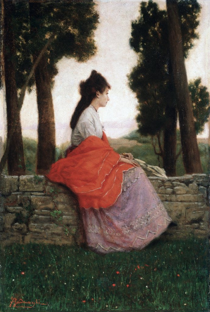 Detail of Young Lady Waiting for Something by Federico Zandomeneghi