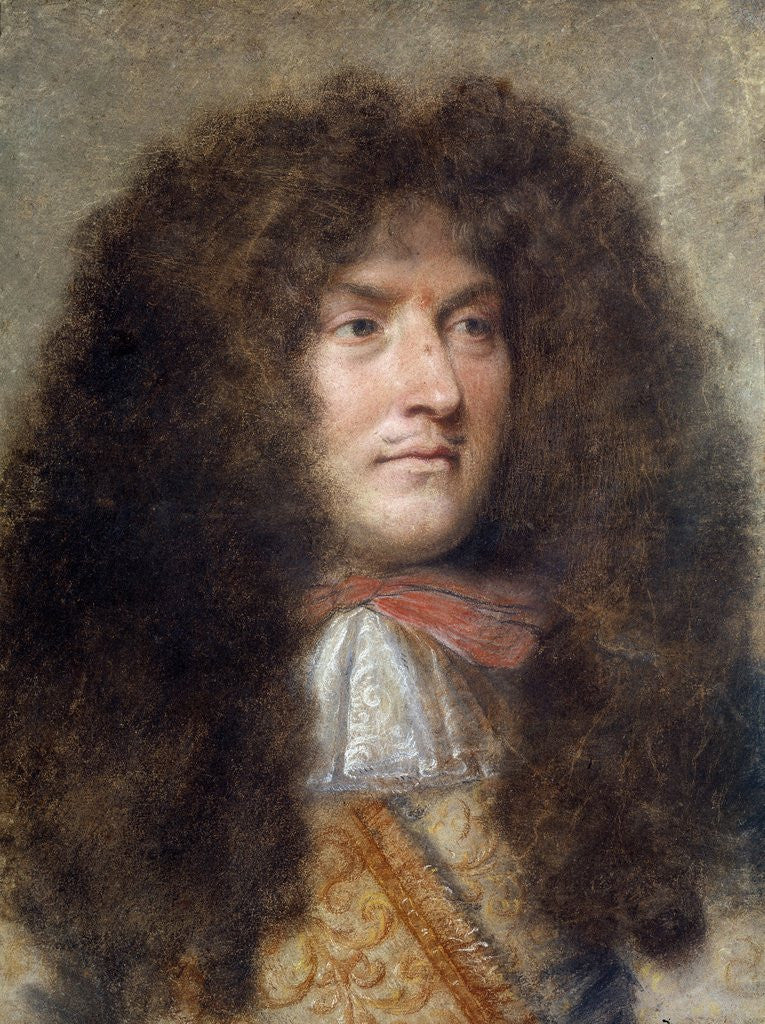 Detail of Portrait of Louis XIV, by Charles le Brun