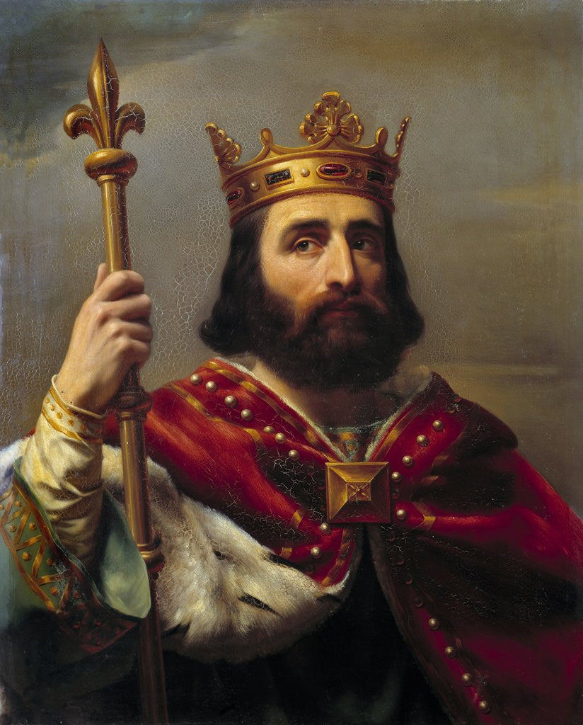 Detail of Portrait of Pepin the Short by Louis Felix Amiel