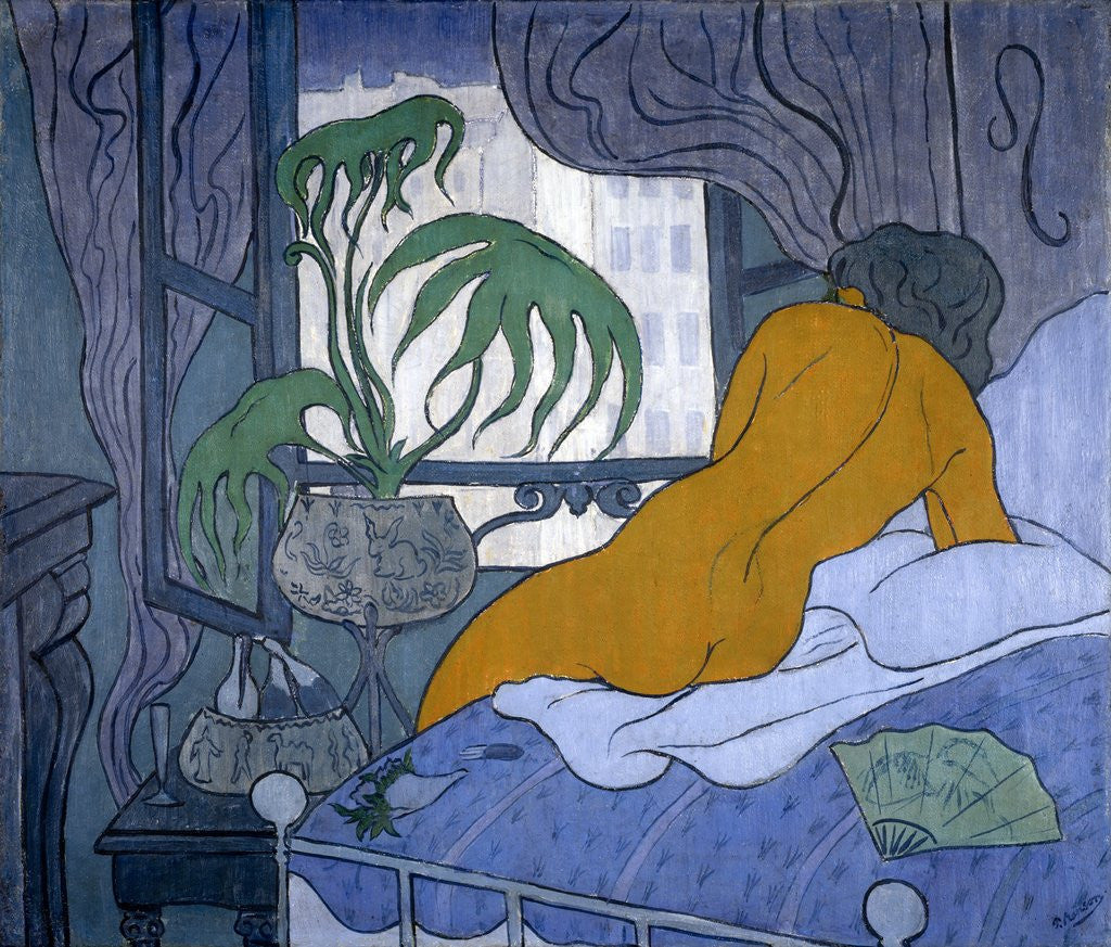 Detail of The Blue Room or Nude wih Fan by Paul Ranson