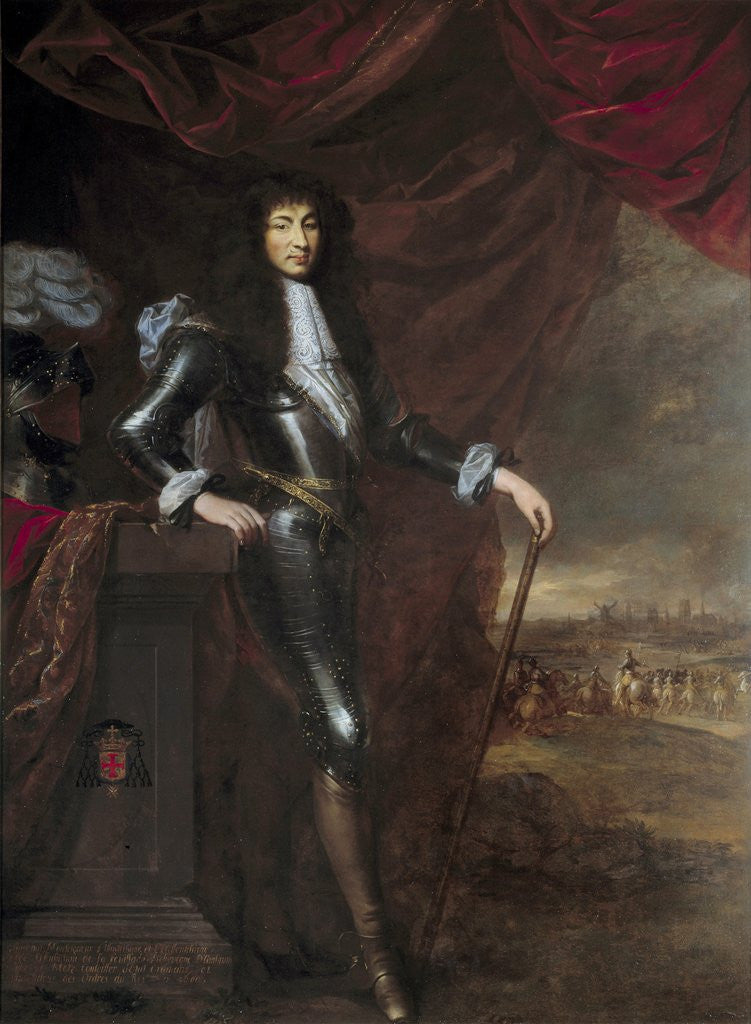Detail of Portrait of Louis XIV of France by Louis Ferdinand Elle the Elder