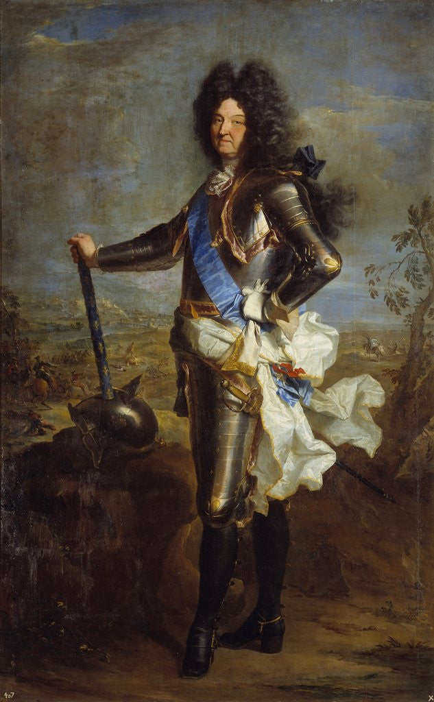 Detail of Portrait of Louis XIV of France, by Hyacinthe Rigaud