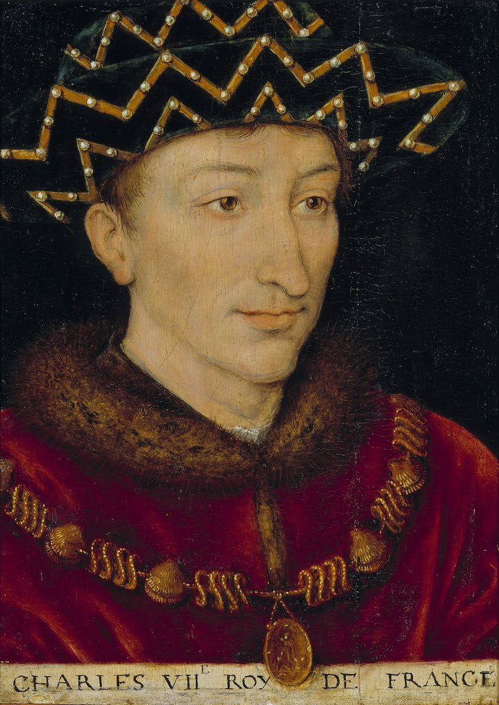 Detail of Portrait of Charles VII of France, called The Victorious by Anonymous