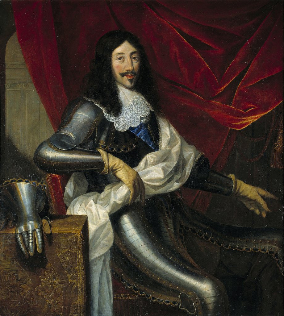 Detail of Portrait of Louis XIII of France, by Justus Van Egmont