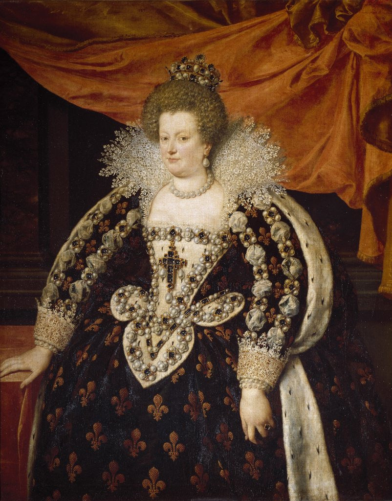 Detail of Marie de Medici by Frans Pourbus the Younger