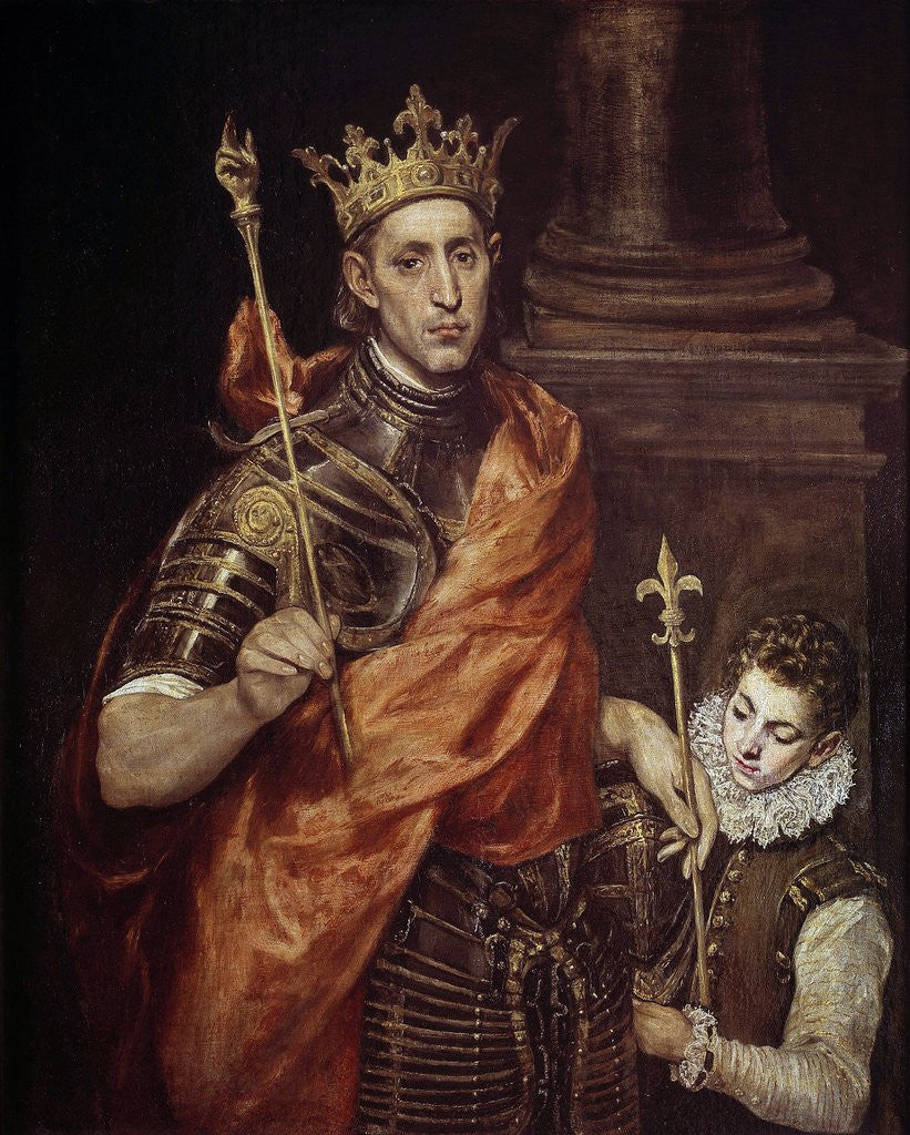 Detail of Saint Louis IX, King of France by El Greco