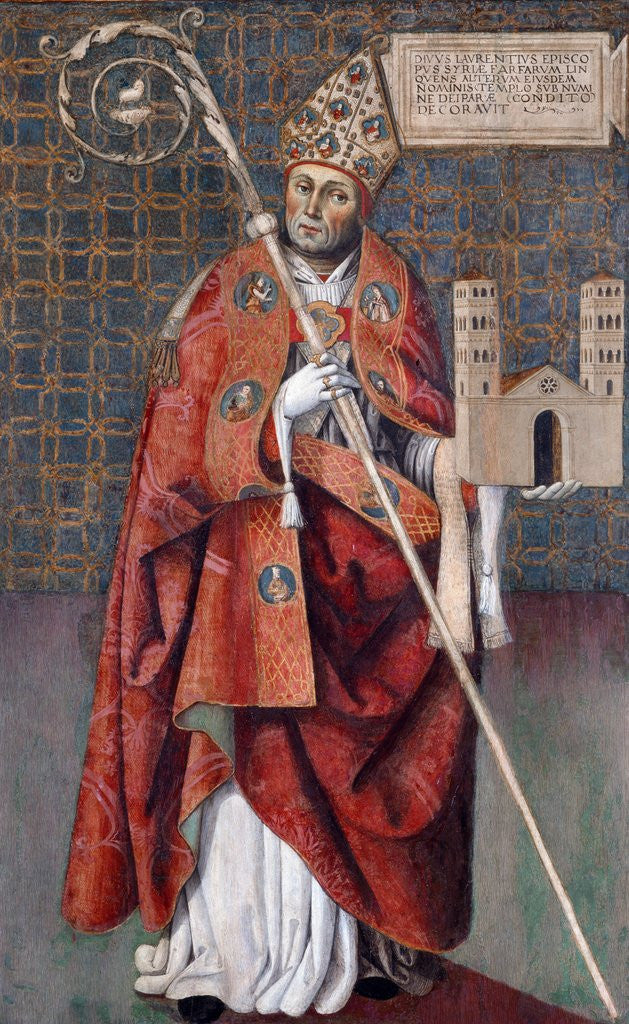 Detail of Saint Lawrence Siro, Founder of the Abbey of Farfa by Nicola Filotesio