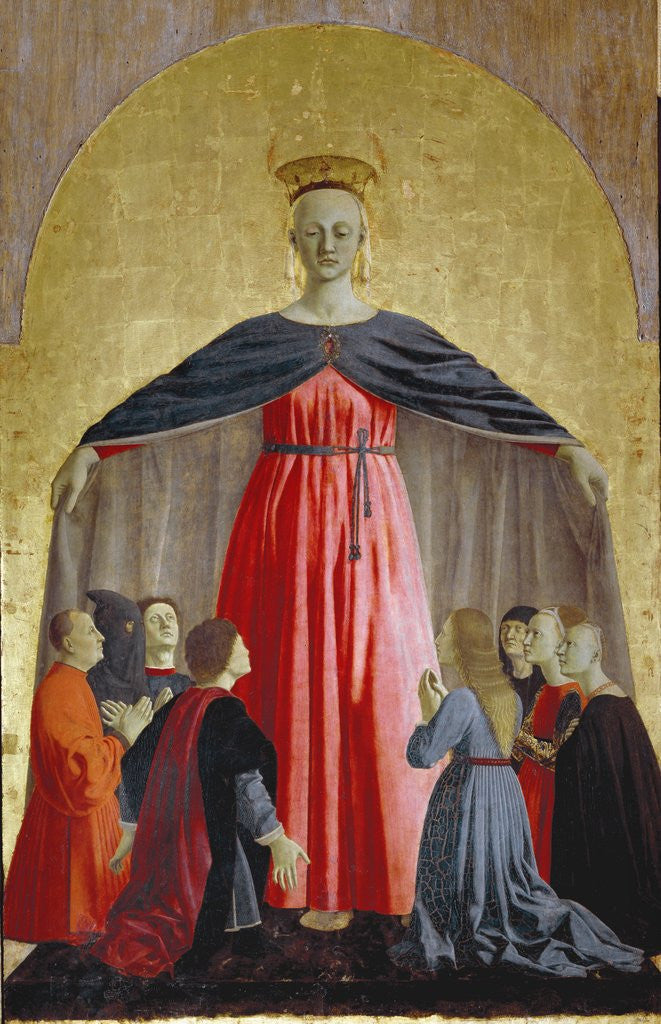 Detail of Polyptych Madonna della Misericordia by Piero della Francesca