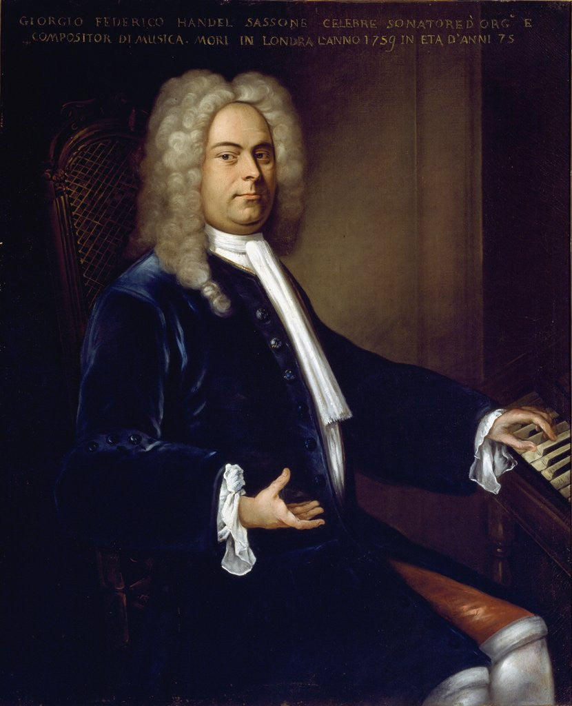 Detail of Portrait of Georg Friedrich Handel by Anonymous