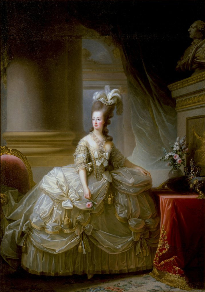Detail of Marie Antoinette by Marie Elisabeth Louise Vigee Lebrun