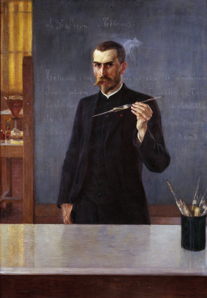 Detail of Portrait of Dr. Emile Roux by Albert Edelfelt
