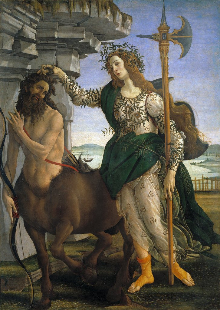 Detail of Pallas and the Centaur by Sandro Botticelli