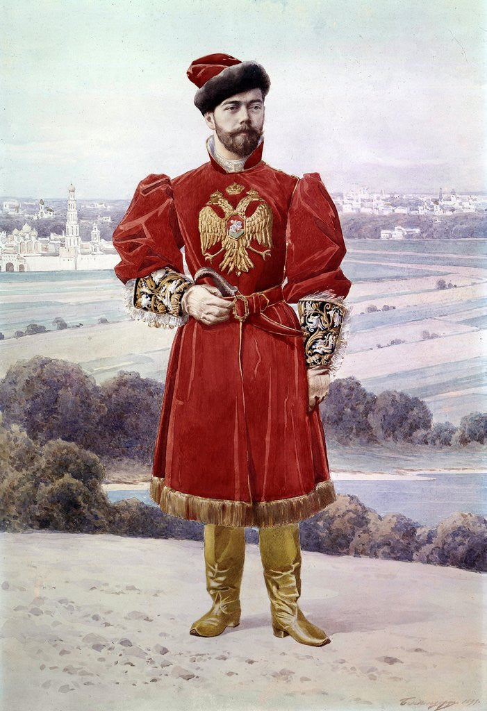 Detail of Portrait of the Tsar Nicolas II by Anonymous