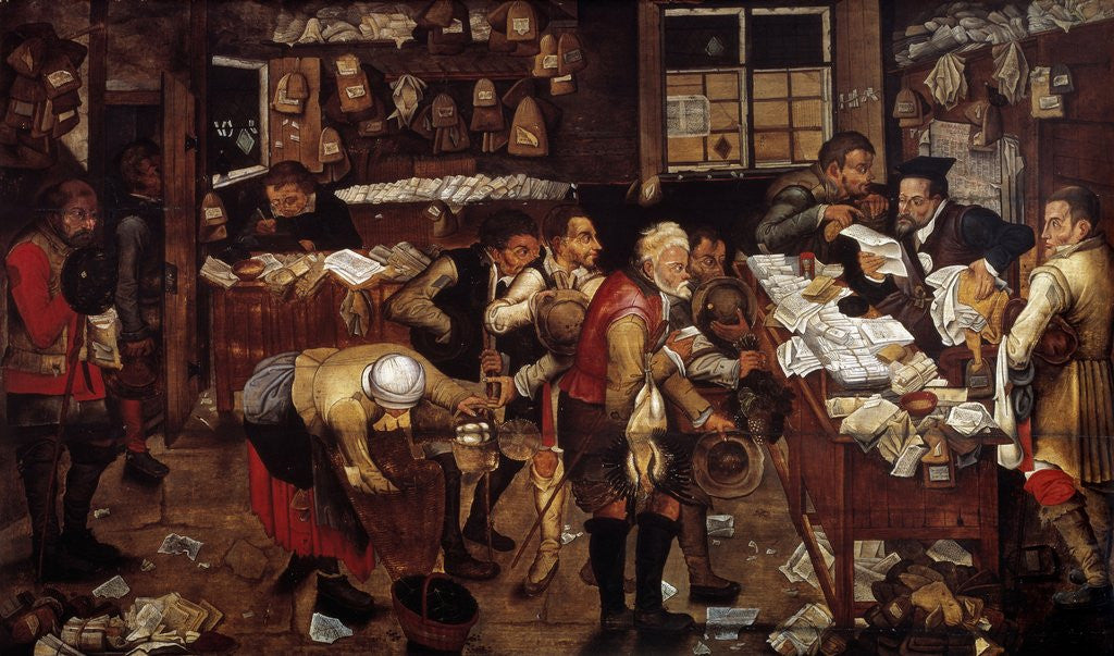Detail of Pawnbroker by Flemish School