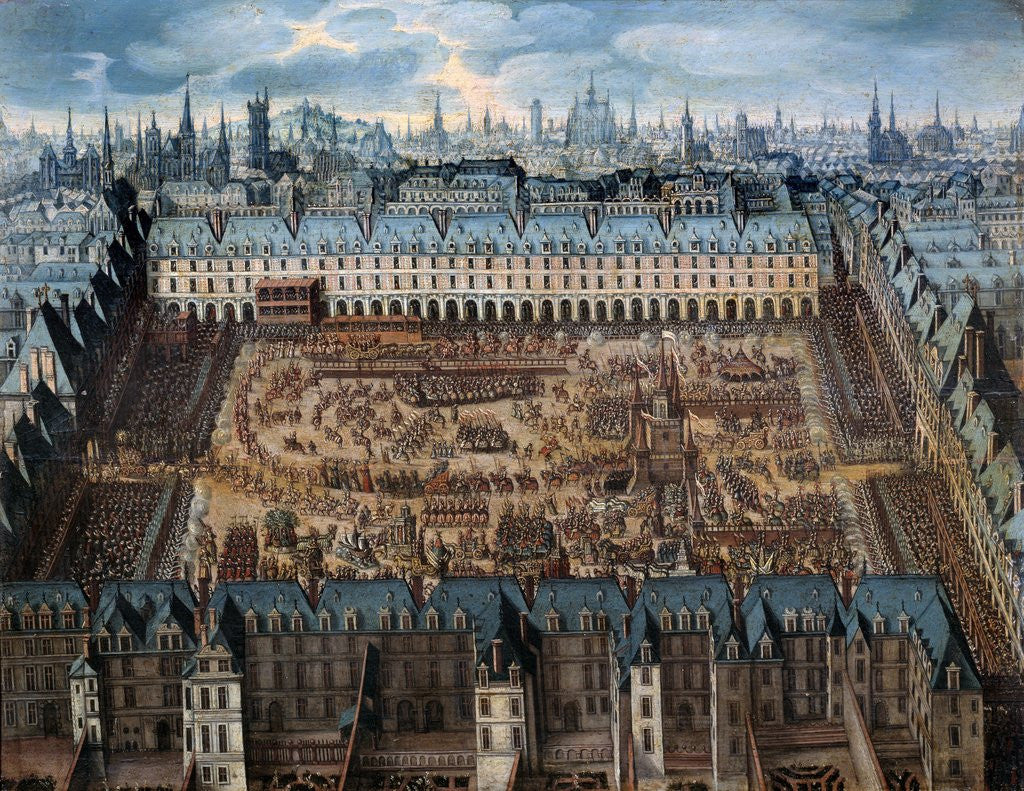 Detail of Grand Carousel on the Place Royale in April 1612 on the occasion of the wedding of Louis XIII to Anne of Austria by Anonymous