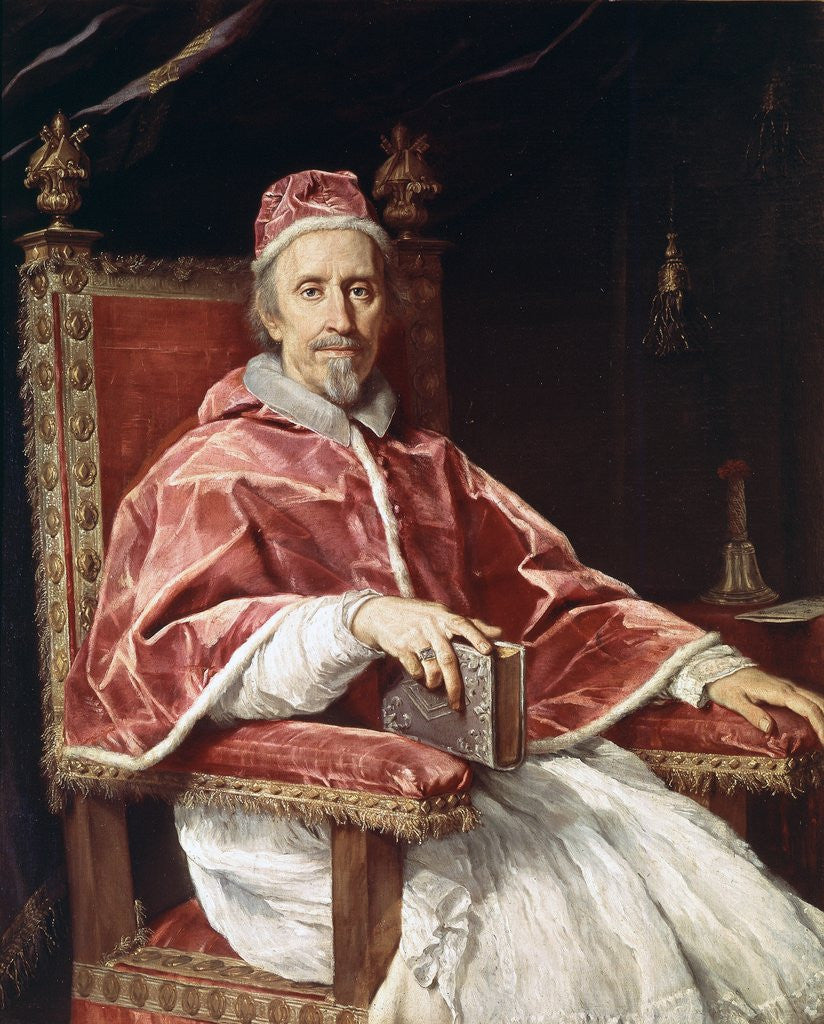 Detail of Portrait of Pope Clement IX (1600-69) by Carlo Maratta
