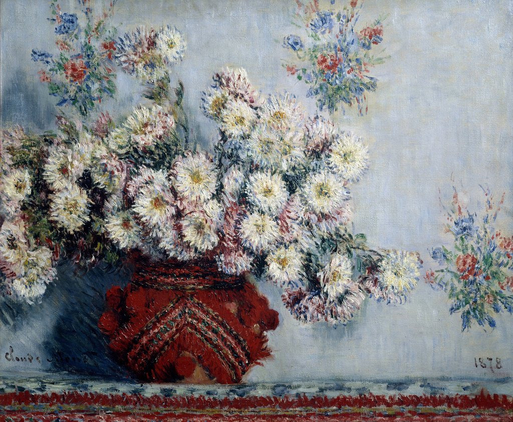 Detail of Chrysanthemums by Claude Monet