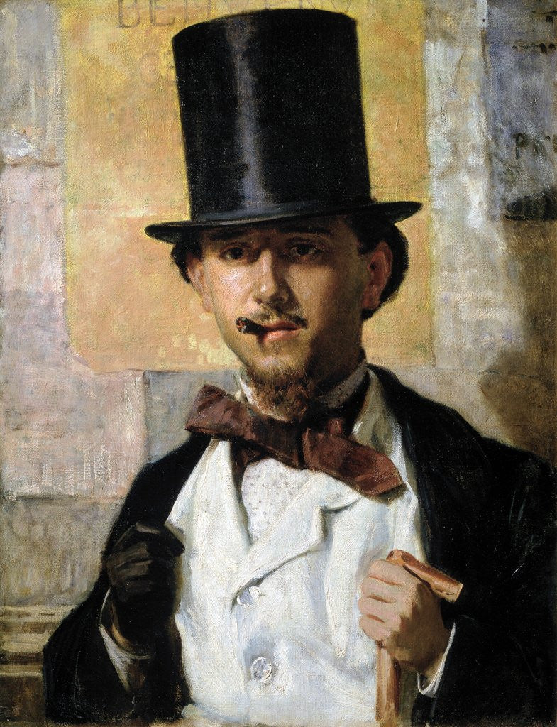 Detail of Portrait of Bernardo Celentano by Domenico Morelli