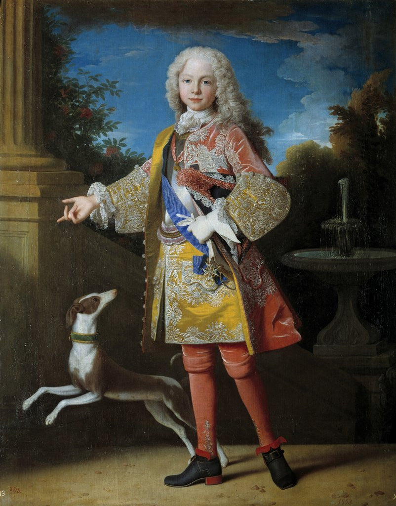 Detail of Portrait of Ferdinand of Bourbon, Prince of Asturias by Jean Ranc
