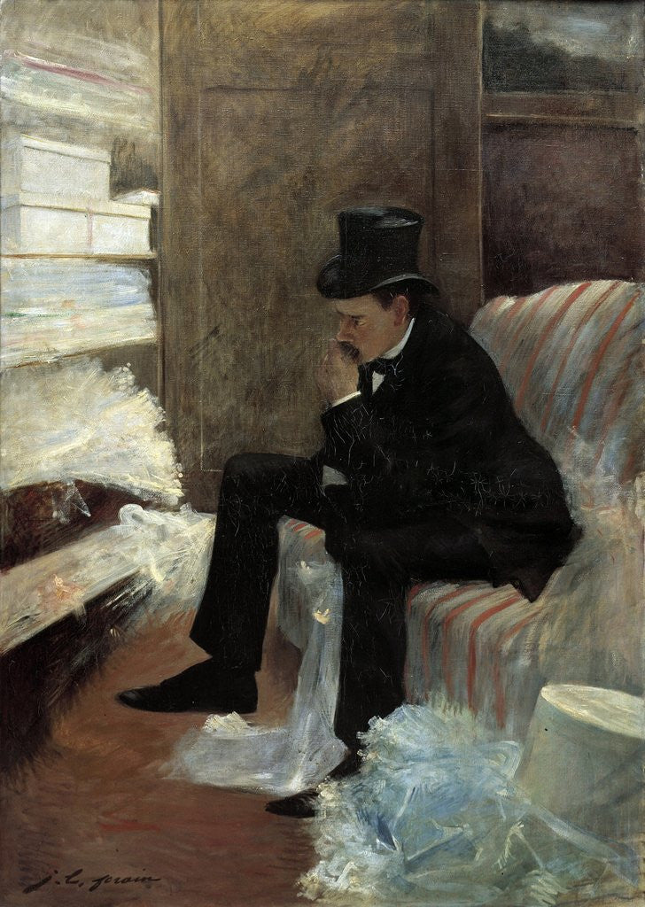 Detail of The Widower by Jean Louis Forain