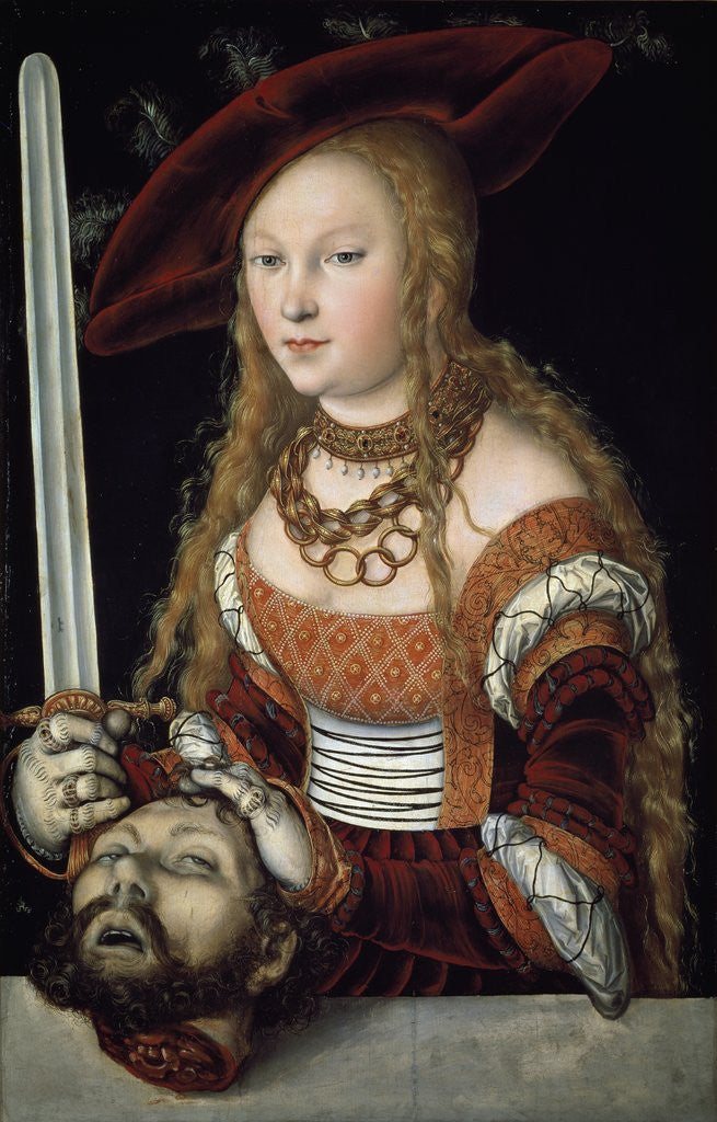 Detail of Judith with the Head of Holofernes by Lucas Cranach the Elder