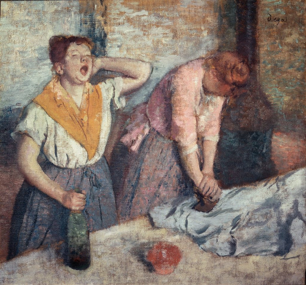 Detail of The Laundresses by Edgar Degas