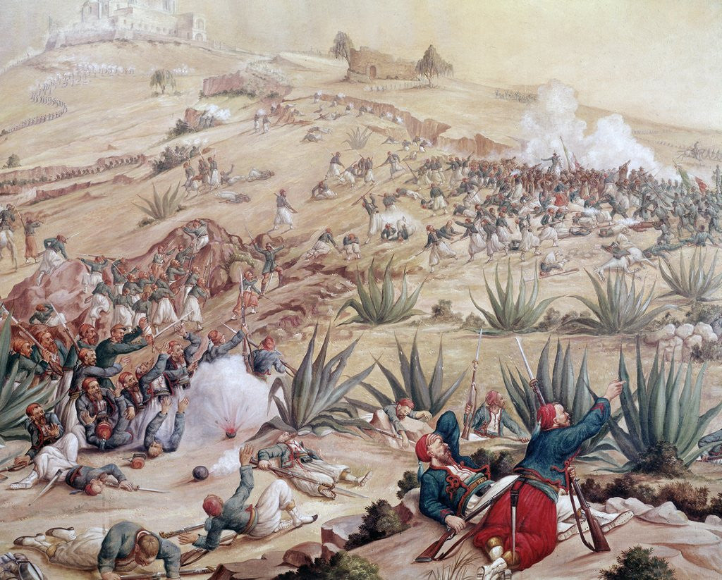 Detail of The Battle of Puebla 5 May 1862 by Patricio Ramos Ortega