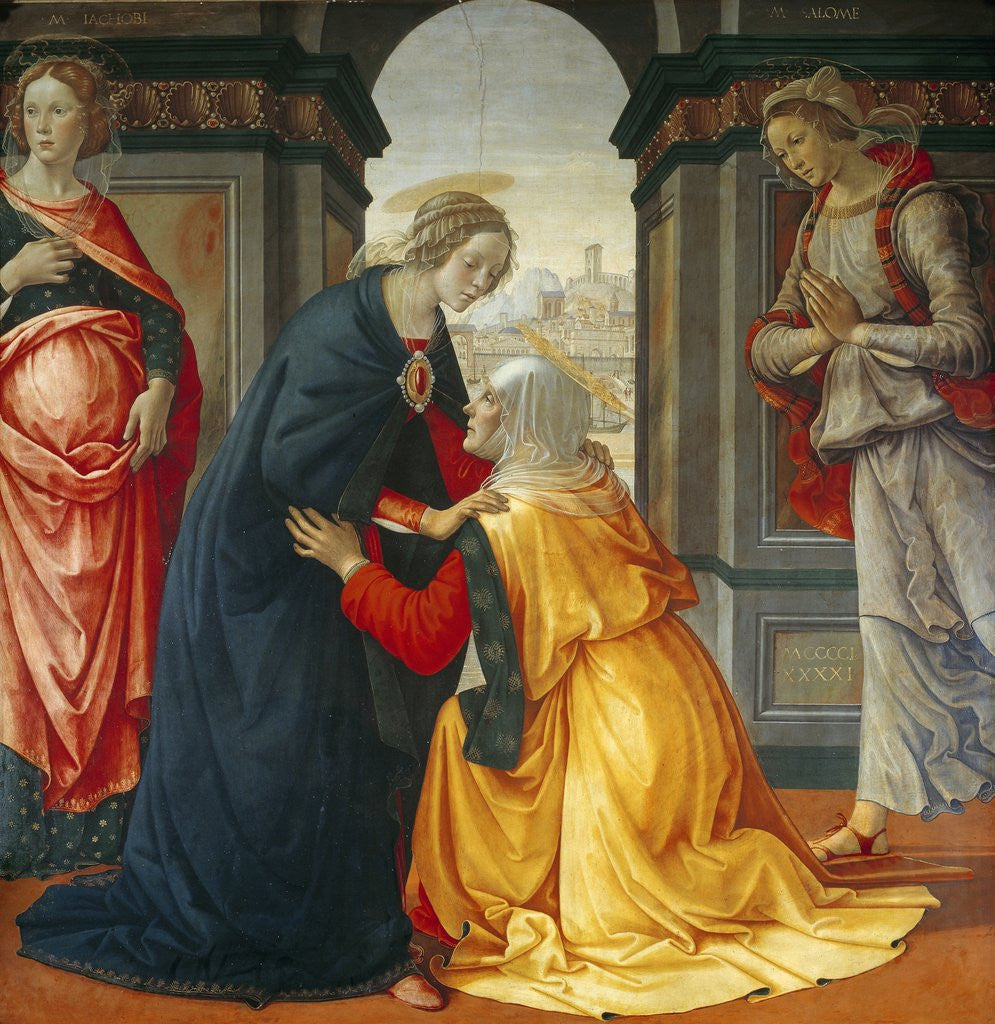Detail of The Visitation by Domenico Ghirlandaio