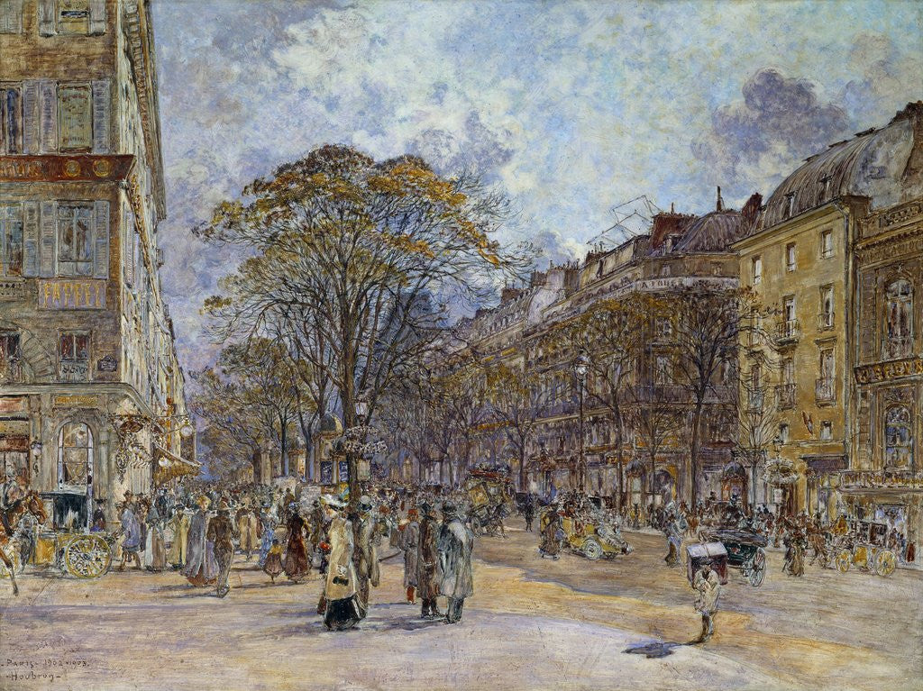 Detail of Boulevard des Italiens in Paris by Frederic Houbron