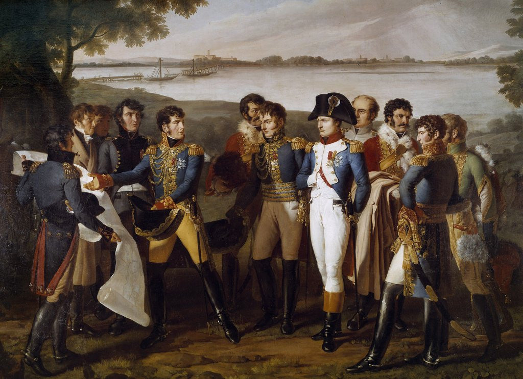 Detail of Napoleon Ier orders to cast a bridge on the Danube at Ebersdorf on 19/05/1809 by Ludovico Venuti