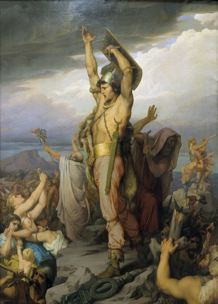 Detail of Vercingetorix by Francois Emile Ehrmann