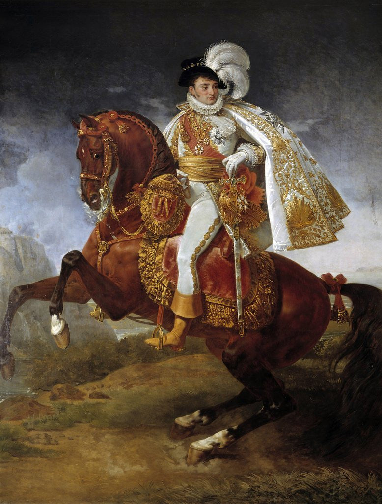 Detail of Equestrian portrait of Jerome Bonaparte by Antoine-Jean Gros