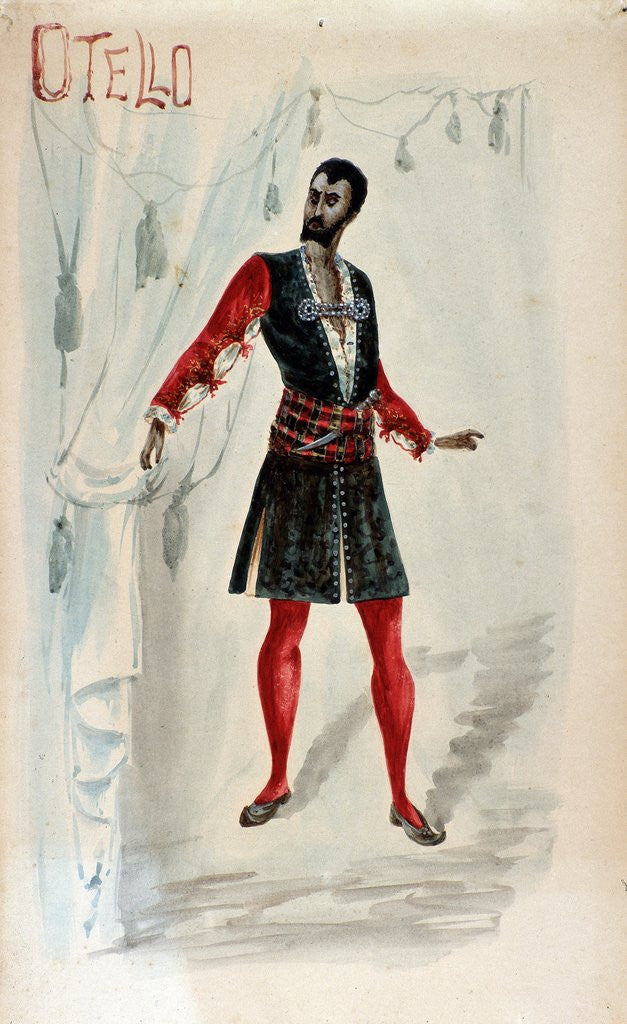Detail of Othello in the opera by Verdi