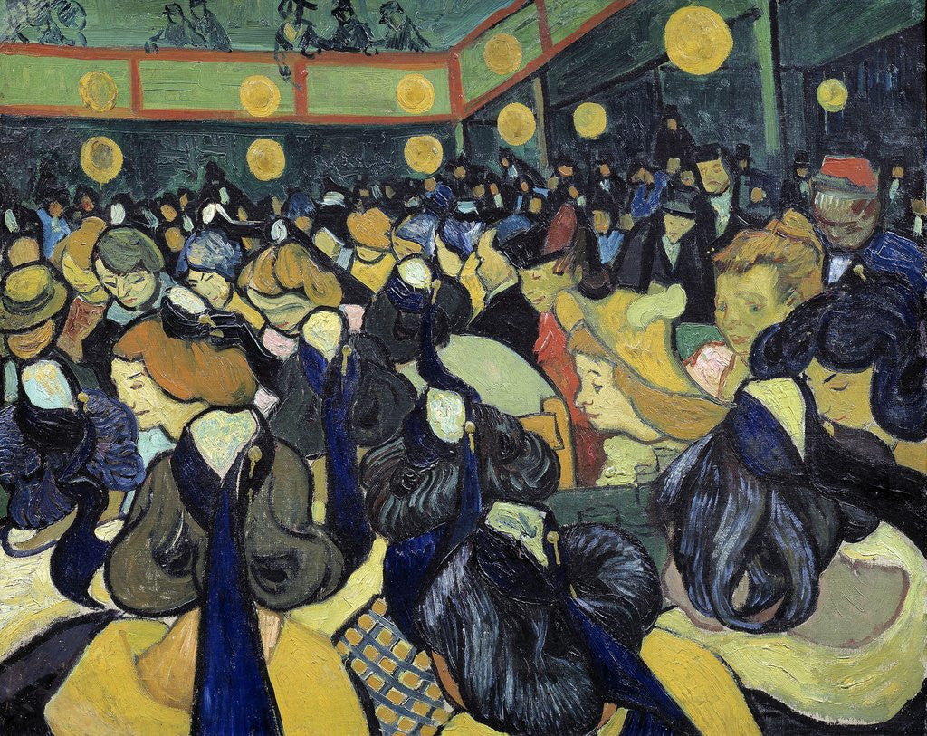 Detail of The dance hall in Arles by Vincent Van Gogh