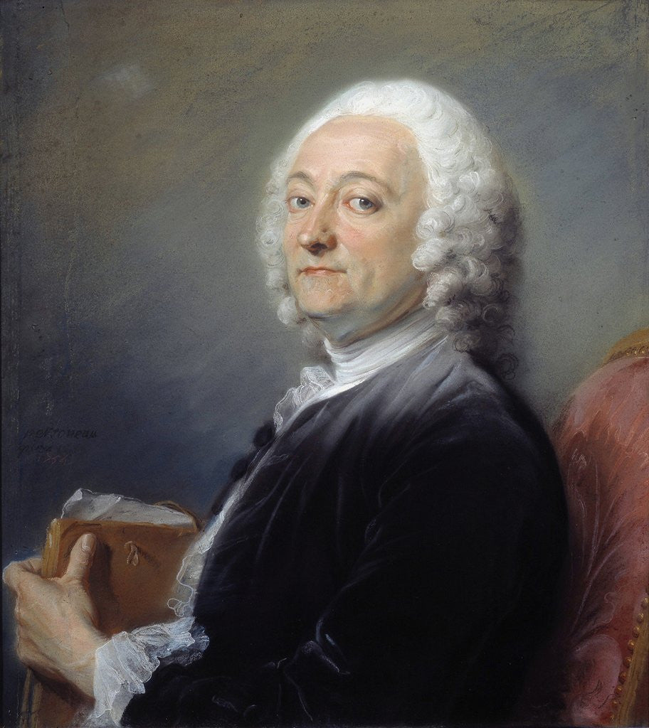 Detail of Portrait of Hubert Drouais by Jean-Baptiste Perronneau