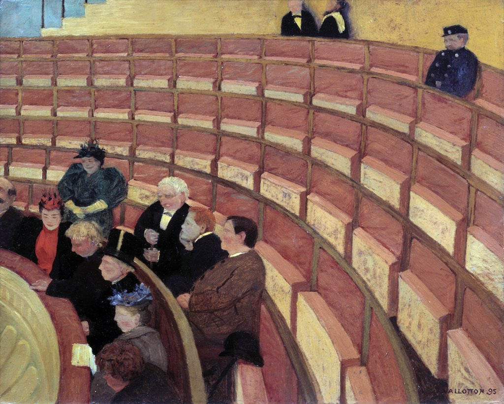 Detail of The third gallery at the Theatre du Chatelet by Felix Vallotton