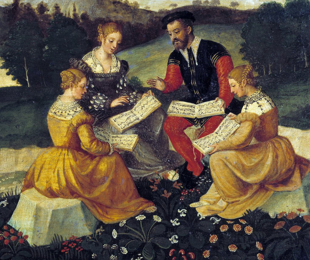 Detail of The Bucolic Concert by Italian School