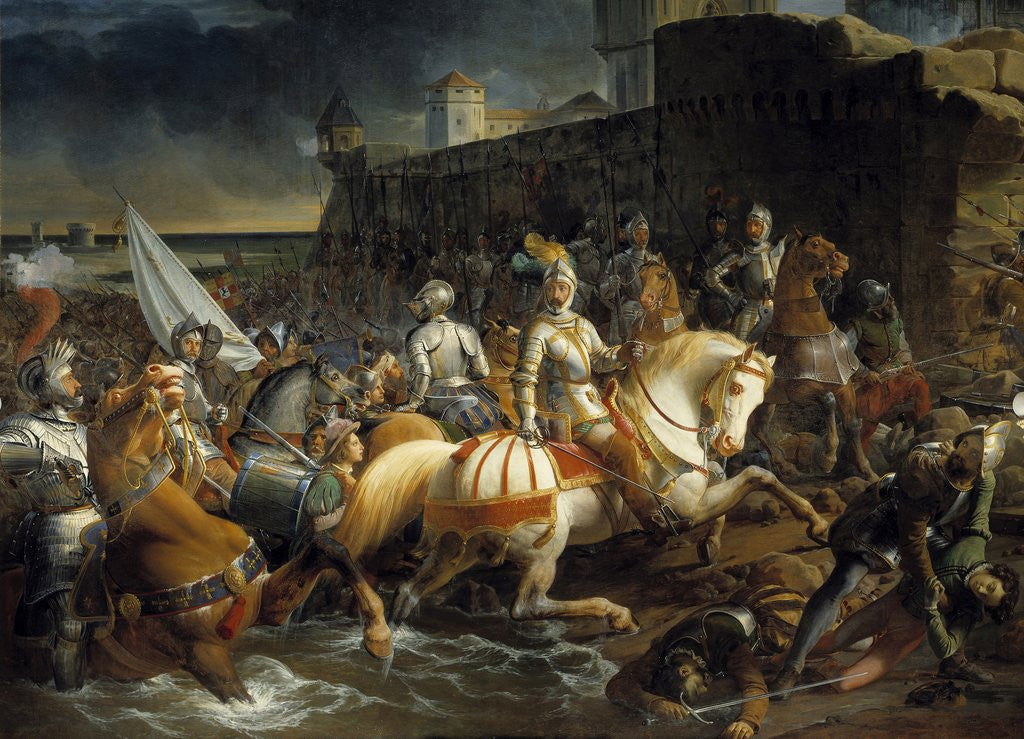 Detail of The Taking of Calais by Francis 2nd Duke of Guise by Edouard Picot
