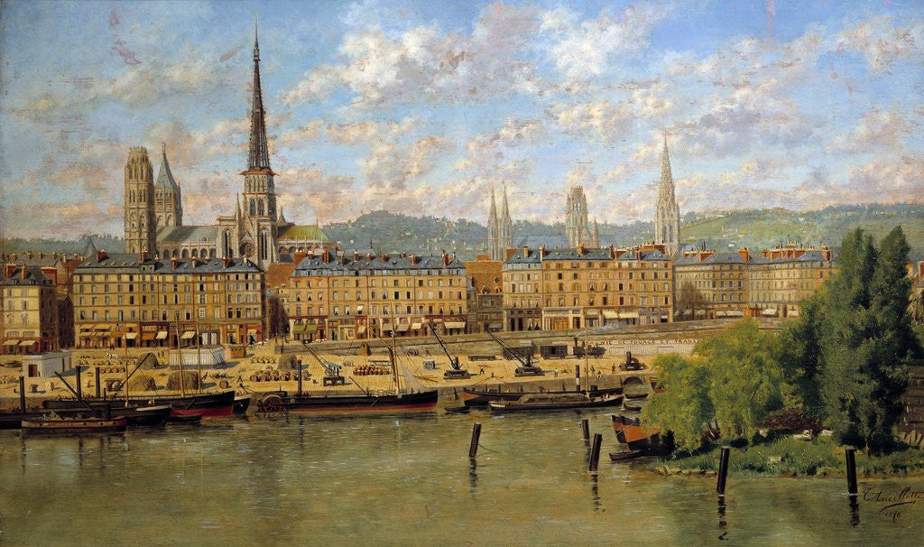 Detail of The Port of Rouen by Torello Ancillotti