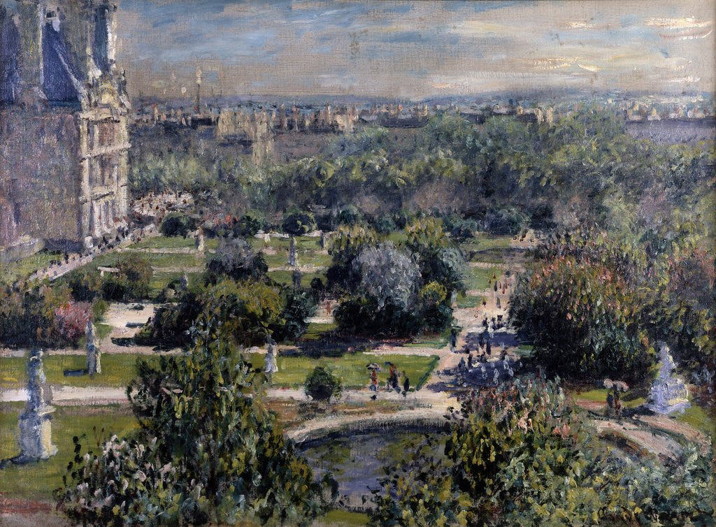 Detail of The Tuileries gardens in Paris by Claude Monet