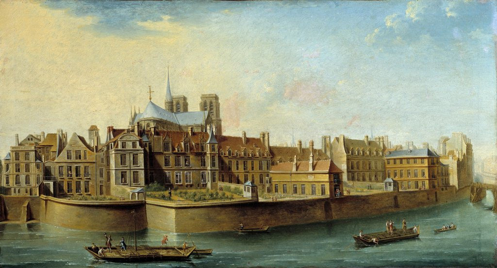 Detail of View of the Ile de la Cite by Nicolas Raguenet