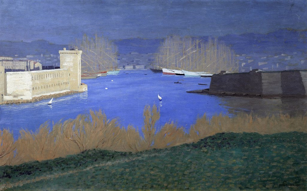 Detail of View of the port of Marseille by Felix Vallotton